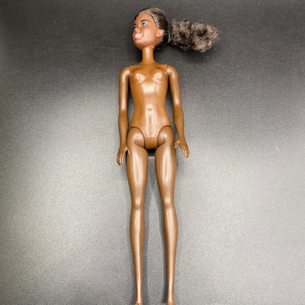 Barbie Doll African American Brown Hair Amber Eyes GDY32 ONLY DOLL 2015 Mattel